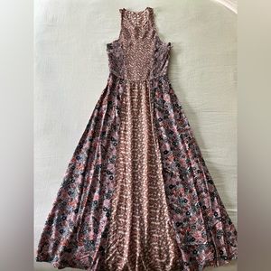 Long Halter multi-colored Dress